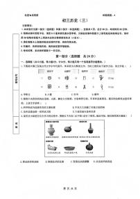 2025年陕西省西安市交通大学附属中学九年级历史下学期模拟试题（三）（中考模拟）
