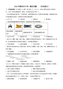 2025年广西柳州市中考一模历史试题（原卷版）
