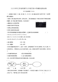 2025学年江苏省南通市九年级历史中考模拟检测试卷（含答案）