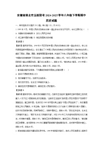 安徽省淮北市五校联考2024-2025学年八年级下学期期中历史试卷（解析版）