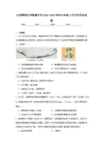 江西师范大学附属中学2024—2025学年度九年级下学期3月月考历史试题（含答案）