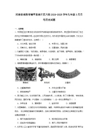 河南省南阳市镇平县南片区六校2024—2025学年度九年级下学期3月月考历史试题（含答案）