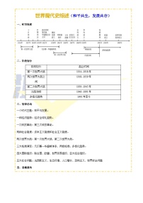 2025年中考第二轮复习历史专项复习讲义及练习主题13 现代世界(历史时空+热词背诵+考点梳理+素养导向+命题预测)