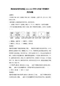 陕西省宝鸡市凤翔区2024-2025学年七年级下学期期中历史试题（解析版）