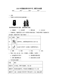 2025年福建省漳州市中考二模历史试题（无答案）