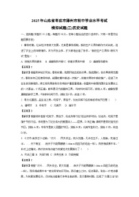2025年山东省枣庄市滕州市初中学业水平考试模拟(三)历史试题（解析版）