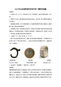 2025年山东省菏泽市单县中考一模历史试题（解析版）