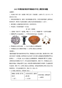 2025年陕西省商洛市商南县中考二模历史试题（解析版）