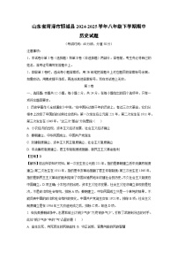 山东省菏泽市郓城县2024-2025学年八年级下学期期中历史试卷（解析版）