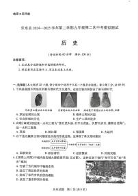 2025年海南省省直辖县级行政单位乐东黎族自治县二模历史试题（中考模拟）