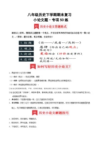 八下期末复习【小论文题】解题指导+专项50练-2024-2025学年八年级历史下学期期末考点大串讲（统编版）(原卷版+解析版)