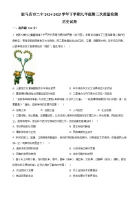 2025年河南省驻马店市第二初级中学中考三模历史试题（含答案）