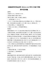 安徽省蚌埠市怀远县等3地2024-2025学年八年级下学期期中历史试卷（解析版）