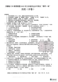 2025年安徽省C20教育联盟九年级学业水平测试最后一卷历史试题（中考模拟）