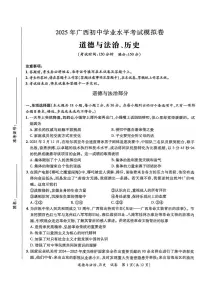 2025年广西壮族自治区南宁市西乡塘区三模道德与法治•历史试题（中考模拟）