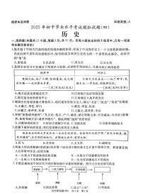 2025年山东省枣庄市滕州市初中学业水平考试历史模拟试题（四）（中考模拟）