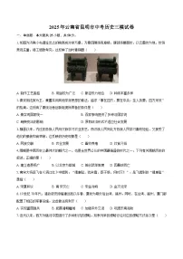 2025年云南省昆明市中考历史三模试卷（含答案）