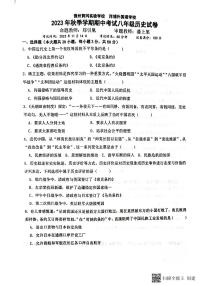 海南省儋州市多校2023-2024学年八年级上学期11月期中历史试题