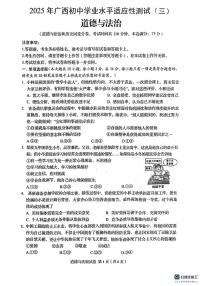 2025年广西壮族自治区贺州市昭平县中考三模道德与法治•历史试题（中考模拟）