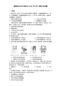 湖南省永州市祁阳市2025年中考二模历史试题（解析版）
