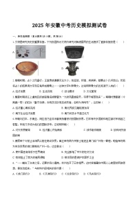 2025年安徽省安庆市宿松县部分学校中考三模历史试题（中考模拟）