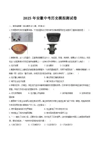 2025年安徽省安庆市宿松县部分学校中考三模历史试题（中考模拟）