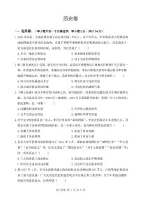 2025年广东省深圳市高级体系联考中考三模历史试卷（中考模拟）