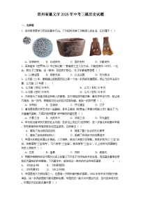 贵州省遵义市2025年中考三模历史试题（解析版）