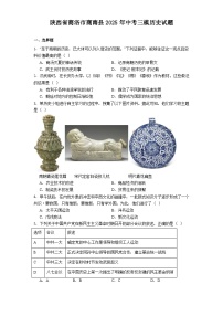 陕西省商洛市商南县2025年中考三模历史试题（解析版）