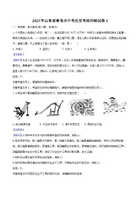 2025年山东省青岛市中考历史考前冲刺试卷3（解析版）