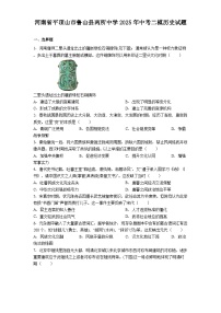 河南省平顶山市鲁山县两所中学2025年中考二模历史试题（解析版）