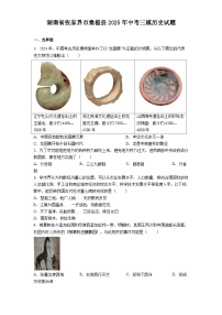 湖南省张家界市桑植县2025年中考三模历史试题（解析版）