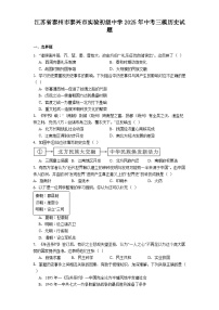 江苏省泰州市泰兴市实验初级中学2025年中考三模历史试题（解析版）