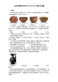 山东省聊城市冠县2025年中考三模历史试题（解析版）