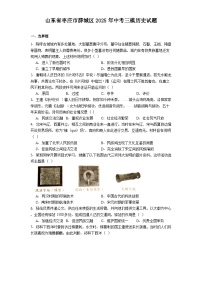 山东省枣庄市薛城区2025年中考三模历史试题（解析版）