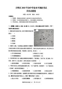 湖南省株洲市石峰区2025 年初中学业水平调研考试历史试卷