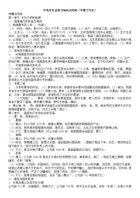 中考历史总复习知识点归纳