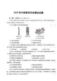 2025年河南省周口市西华县一中、二中中考三模历史试题（中考模拟）