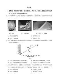2025年广东省深圳市高级中学中考三模历史试卷（中考模拟）