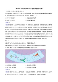 2025年四川省泸州市中考历史模拟试卷（解析版）