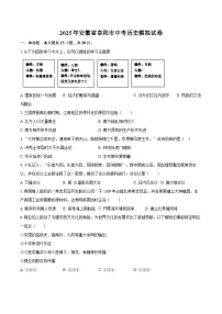 2025年安徽省阜阳市中考历史模拟试卷（含答案）