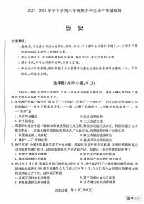 河南省新乡市2024-2025学年八年级下学期6月期末历史试题