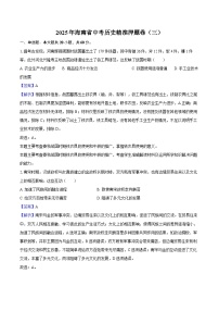 2025年海南省中考历史精准押题卷（三）（解析版）