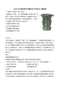 2025年山东省枣庄市滕州市中考历史三模试卷（解析版）