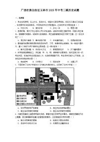 广西壮族自治区玉林市2025年中考三模历史试题（解析版）