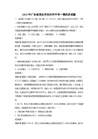 2025年广东省茂名市化州市中考一模历史试卷（解析版）