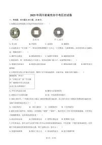 2025年四川省南充市中考历史试卷（含答案）
