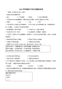 2025年河南省中考历史模拟试卷-自定义类型