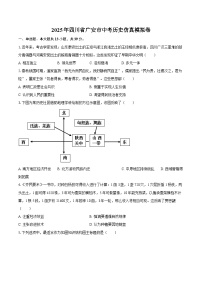 2025年四川省广安市中考历史仿真模拟卷-自定义类型