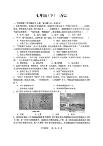 安徽省池州市贵池区2024-2025学年部编版七年级下学期历史期末检测试卷（含答案）